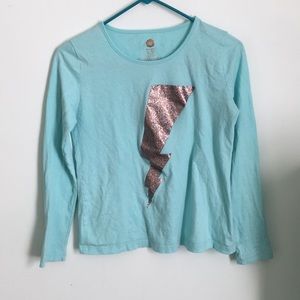 Glittered lightning total girl long sleeve shirt